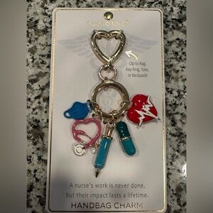 True to Form Nurse Handbag Charm Keychain NWT Hard to Find